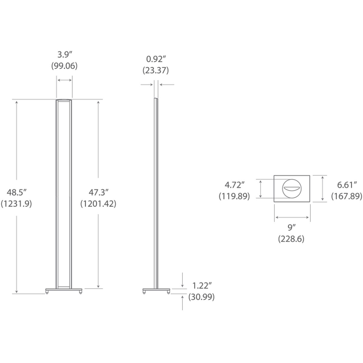 Tono 48.5 inch 18.00 watt White Floor Lamp Portable Light